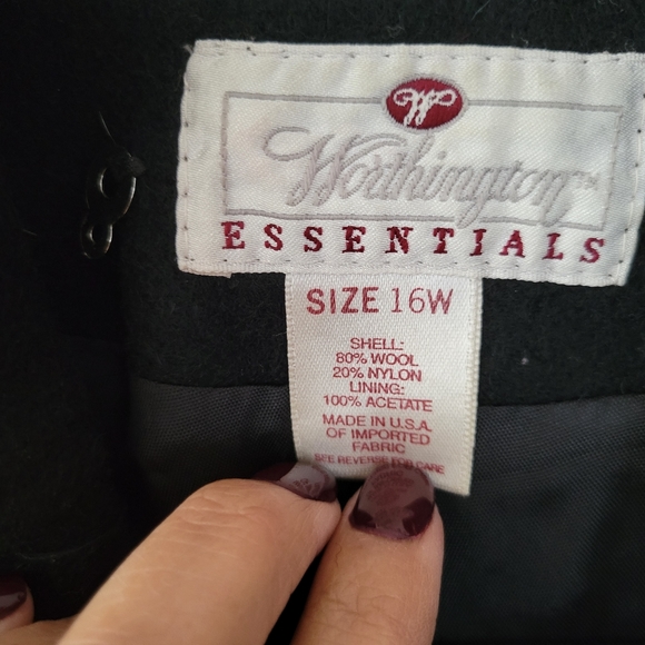 Worthington Essentials Wool Coat - Picture 2 of 5